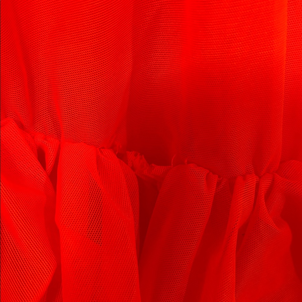 Fashion Nova Ruffled Orange Dress - Needs Work - Picture 4 of 8